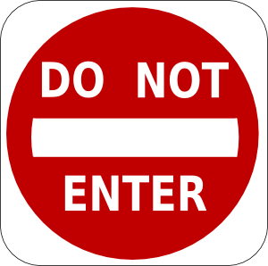 do not enter