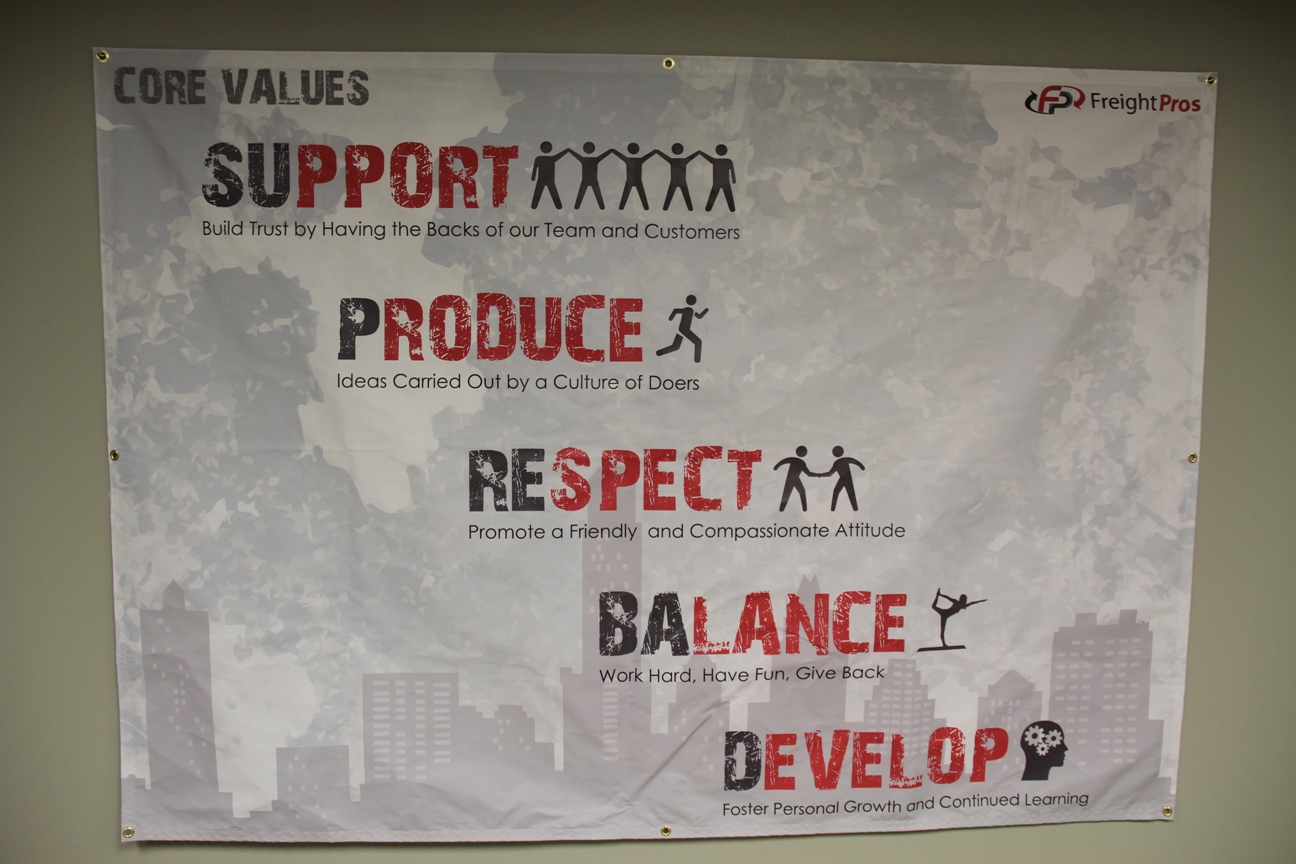 Warehouse Core Values FreightPros Core Values | SUPER BAD