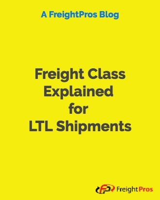 Shipping Freight Class Chart