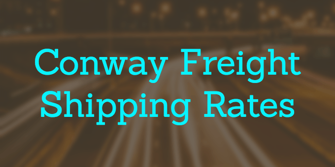 conway freight shipping rates