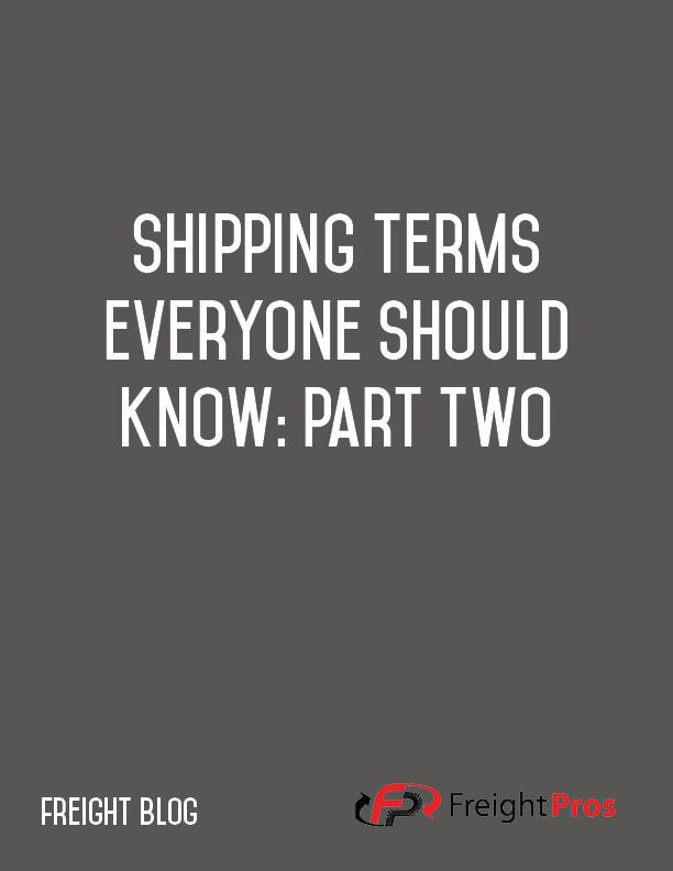 shipping terms