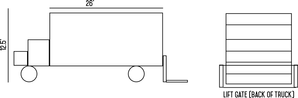 Straight Truck with Lift Gate