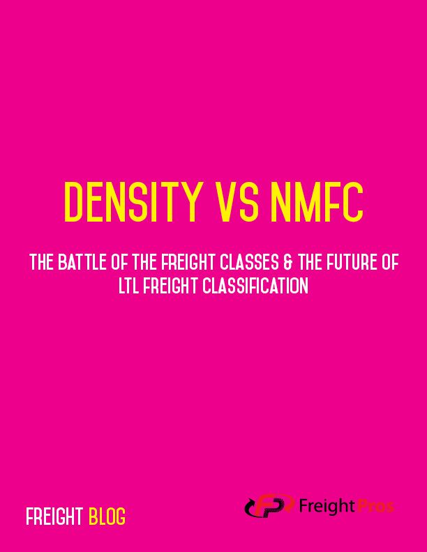 density classing nmfc freight class
