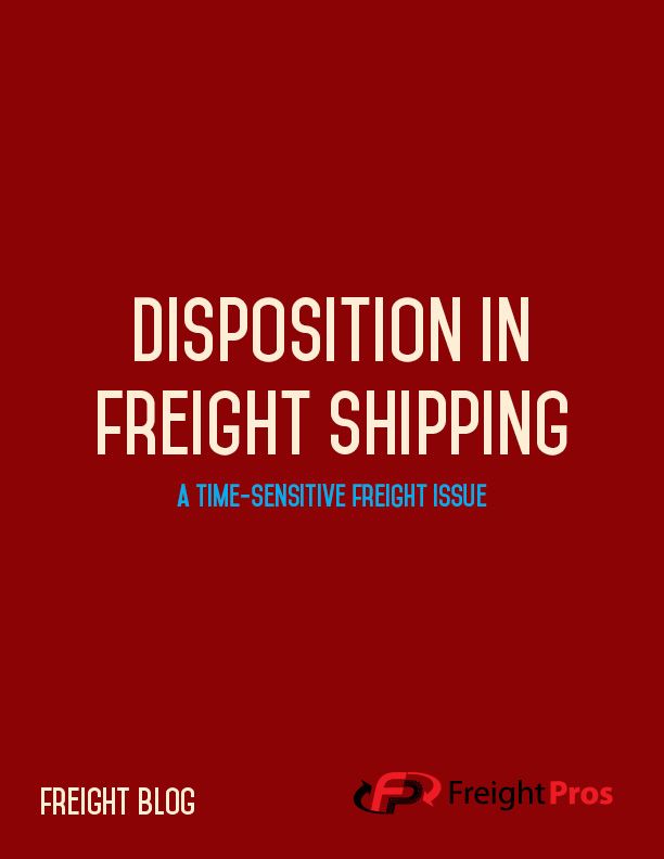 disposition in freight shipping