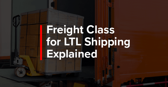 freight class for LTL shipping explained