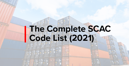 the complete SCAC Code list (2021)