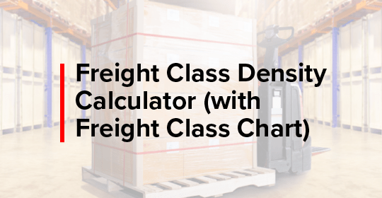 freight class density calculator