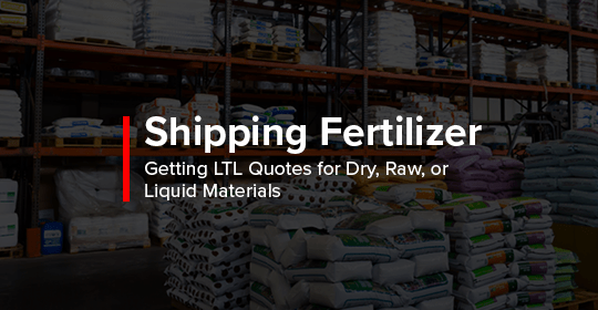 Shipping fertilizer